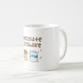 Schattigee Chocolade en Melkshake Pun Doodle Koffiemok (Voorkant rechts)