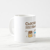 Schattigee Chocolade en Melkshake Pun Doodle Koffiemok (Voorkant links)
