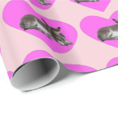 Schattigee chocolade ezel veulen slapen roze hart cadeaupapier (Rol Hoek)