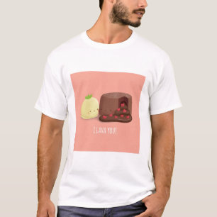 Schattigee chocolade gesmolten taart I lava u woor T-shirt