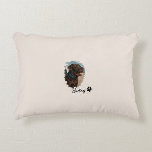 Schattigee Chocolade Labrador Hond – Bailey Kado Accent Kussen