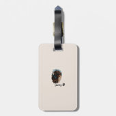 Schattigee Chocolade Labrador Hond – Bailey | Kado Bagagelabel (Achterkant verticaal)