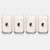 Schattigee Chocolade Labrador Hond – Bailey | Kado Blikvorm Glas (Achterkant)