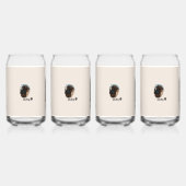 Schattigee Chocolade Labrador Hond – Bailey | Kado Blikvorm Glas (Voorkant)