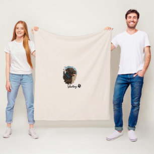Schattigee Chocolade Labrador Hond – Bailey Kado Fleece Deken