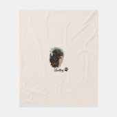 Schattigee Chocolade Labrador Hond – Bailey | Kado Fleece Deken (Voorkant)