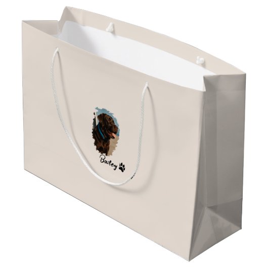 Schattigee Chocolade Labrador Hond – Bailey | Kado Groot Cadeauzakje (Achterkant Gekanteld)