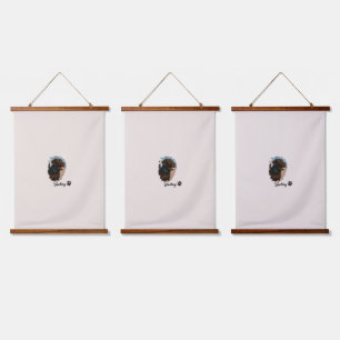 Schattigee Chocolade Labrador Hond – Bailey   Kado Hangend Wandkleed