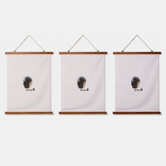 Schattigee Chocolade Labrador Hond – Bailey | Kado Hangend Wandkleed (Driedubbel)