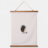 Schattigee Chocolade Labrador Hond – Bailey | Kado Hangend Wandkleed (Voorkant 3)