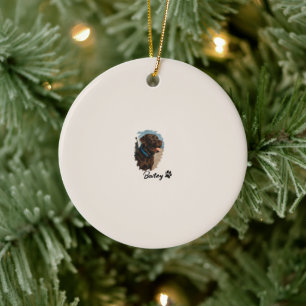 Schattigee Chocolade Labrador Hond – Bailey   Kado Keramisch Ornament