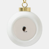 Schattigee Chocolade Labrador Hond – Bailey | Kado Keramische Bal Ornament (Voorkant)