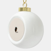 Schattigee Chocolade Labrador Hond – Bailey | Kado Keramische Bal Ornament (Rechts)