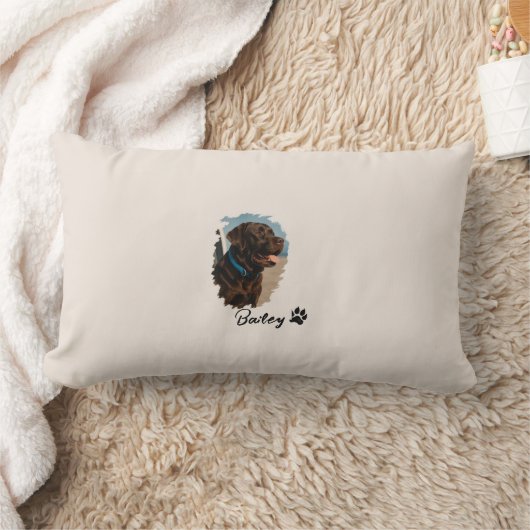 Schattigee Chocolade Labrador Hond – Bailey | Kado Kussen (Deken)