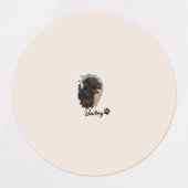 Schattigee Chocolade Labrador Hond – Bailey | Kado Labels (Design 1)