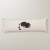 Schattigee Chocolade Labrador Hond – Bailey | Kado Lichaamskussen (Achterkant)