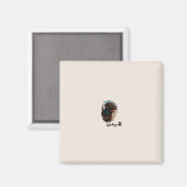 Schattigee Chocolade Labrador Hond – Bailey | Kado Magneet (Voorkant / Achterkant)