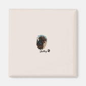 Schattigee Chocolade Labrador Hond – Bailey | Kado Magneet (Voorkant)