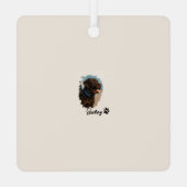 Schattigee Chocolade Labrador Hond – Bailey | Kado Metalen Ornament (Achterkant)