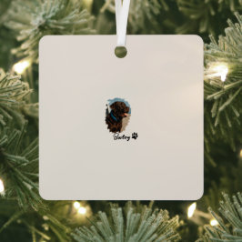 Schattigee Chocolade Labrador Hond – Bailey | Kado Metalen Ornament