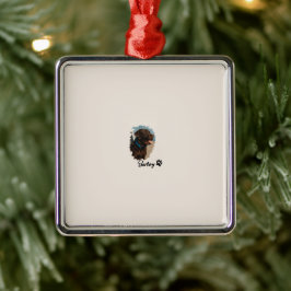 Schattigee Chocolade Labrador Hond – Bailey | Kado Metalen Ornament