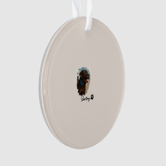 Schattigee Chocolade Labrador Hond – Bailey | Kado Ornament (voorkant)