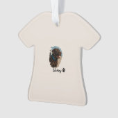 Schattigee Chocolade Labrador Hond – Bailey | Kado Ornament (voorkant)