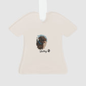 Schattigee Chocolade Labrador Hond – Bailey | Kado Ornament (achterkant)