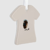 Schattigee Chocolade Labrador Hond – Bailey | Kado Ornament (voorkant)