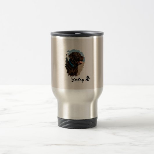 Schattigee Chocolade Labrador Hond – Bailey | Kado Reisbeker (Center)