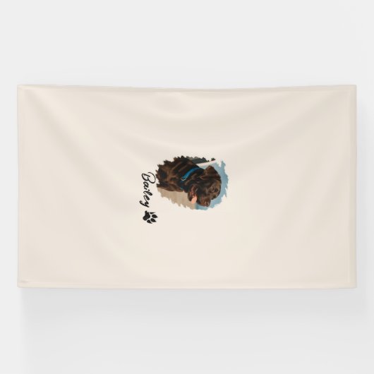 Schattigee Chocolade Labrador Hond – Bailey | Kado Spandoek (Horizontaal)