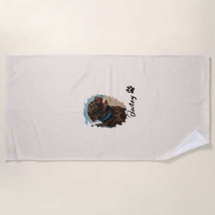 Schattigee Chocolade Labrador Hond – Bailey   Kado Strandlaken