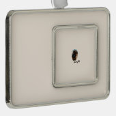 Schattigee Chocolade Labrador Hond – Bailey | Kado Verzilverd Omlijst Ornament (Rechts)