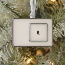 Schattigee Chocolade Labrador Hond – Bailey | Kado Verzilverd Omlijst Ornament