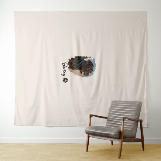 Schattigee Chocolade Labrador Hond – Bailey | Kado Wandkleed (In Situ (horizontaal))