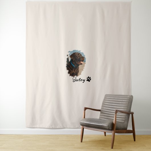 Schattigee Chocolade Labrador Hond – Bailey | Kado Wandkleed (In situ)