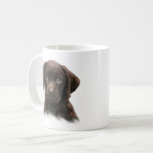 Schattigee Chocolade Labrador Koffiemok (Voorkant links)