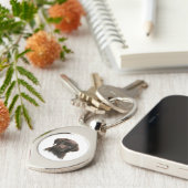 Schattigee Chocolade Labrador Puppy Sleutelhanger (Zijkant)