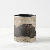 Schattigee Chocolade Labrador Retriever op Forest Mok (Midden)