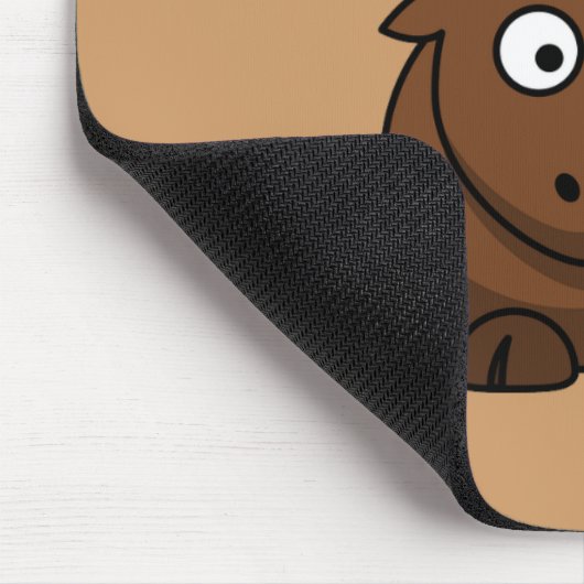 Schattigee Chocolade Moose Grappig Joke Cartoon Pu Muismat (Hoek)