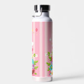 Schattigee chocolade paashaas met roze strepen waterfles (Rechts)