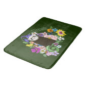 Schattigee Chocolade Sable Ferret Bloemen Groen Badmat (Gekanteld)