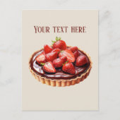 Schattigee chocolade Strawberry tart bericht toevo Briefkaart (Voorkant)