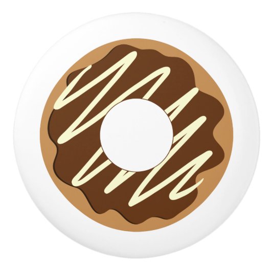 Schattigee chocoladedonut ontwerp keramische trekk keramische knop (Voorkant)