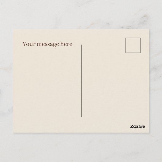 Schattigee chocoladekoekje bericht toevoegen briefkaart (Achterkant)