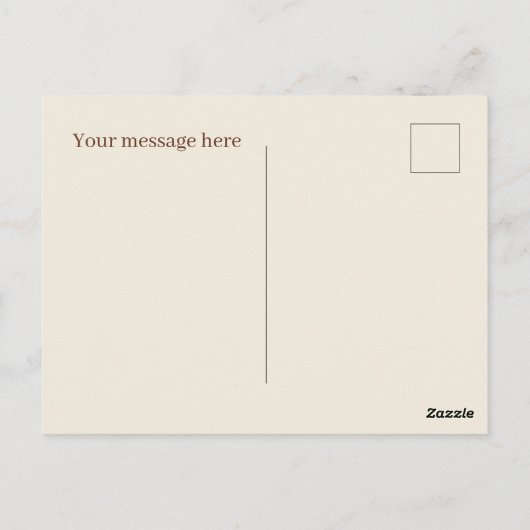 Schattigee chocoladekoekje bericht toevoegen briefkaart (Achterkant)