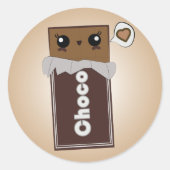 Schattigee chocoladereep Stickers (Voorkant)