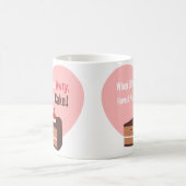 Schattigee chocoladetaart Grappig Quote Koffiemok (Center)