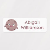 Schattigee Chocolate Chip Cookie cartoon gepersona Labels (Design 2)