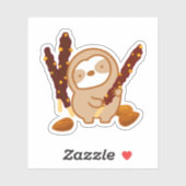 Schattigee Chocolate Pocky Sloth Sticker (Vel)